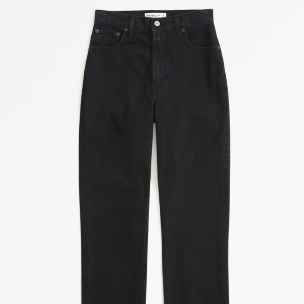 Ultra High Rise 90s Straight Jean Abercrombie in Black